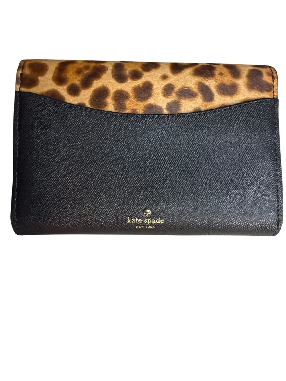 Kate Spade New York Run Wild Leopard Summer Crossbody Bag Wallet Calf Hair Cat